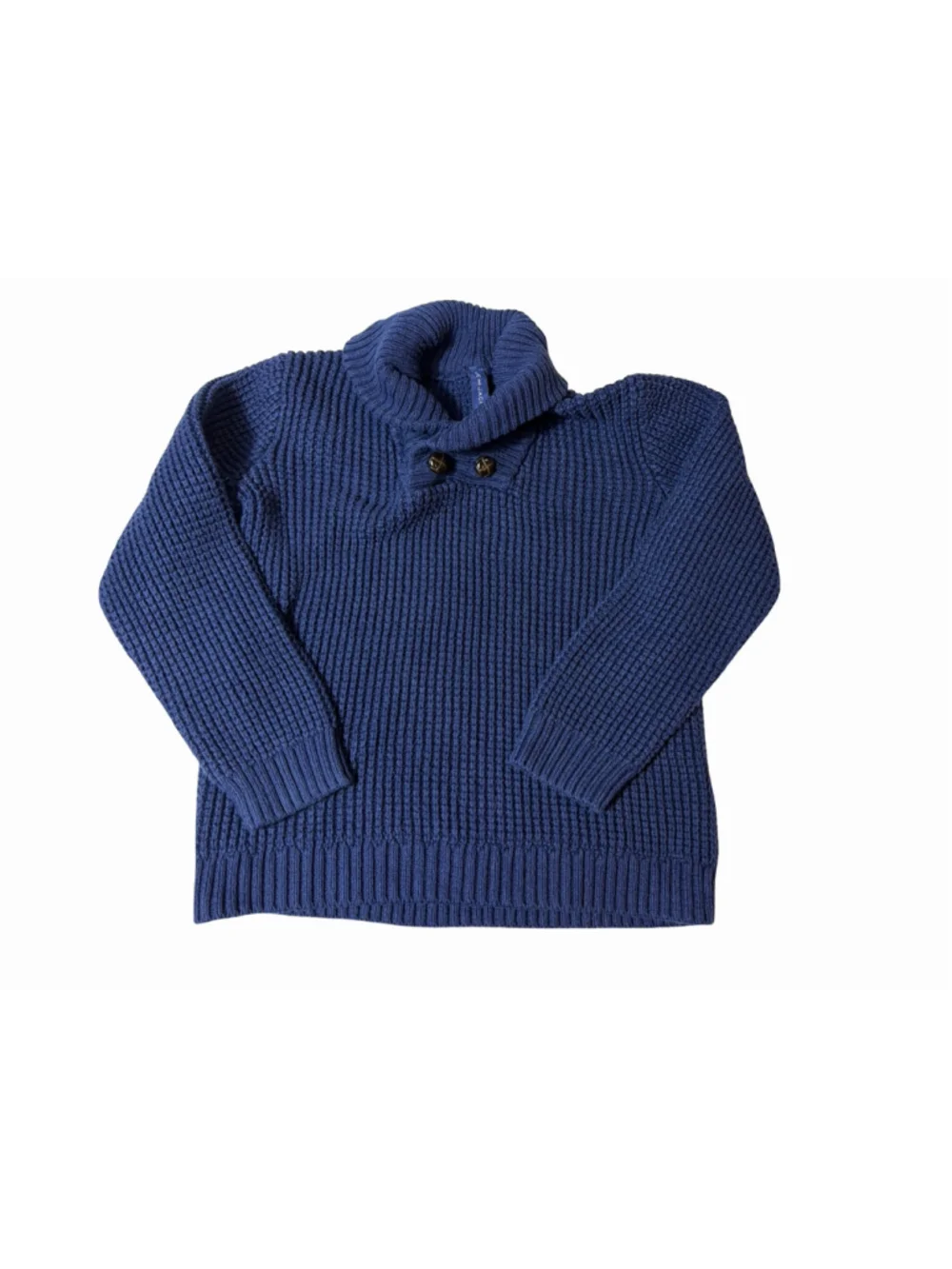 Janie and Jack Boys Navy Fisherman Knit Turtleneck Sweater Size 5
